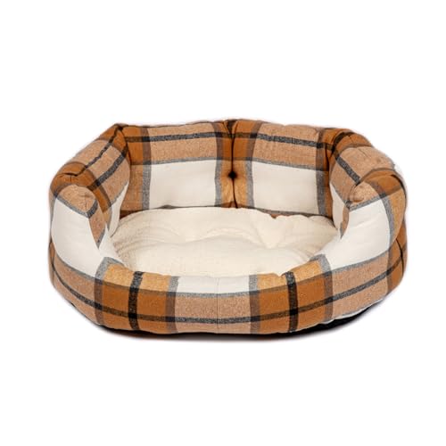Danish Design Sand Bowmore Hundebett, gebürstetes Karomuster, groß, 89 cm Danish Design Sand Bowmore Hundebett, gebürstetes Karomuster, groß, 89 cm von Danish Design