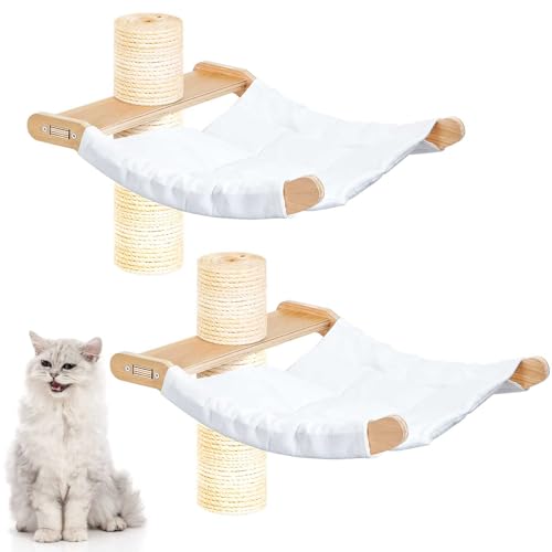 Dansydaisy Ersatz-Katzenbaum-Hängematte mit abnehmbarem Polster, Ersatzteile, für Hängemattenzubehör, Kätzchen-Turm-Befestigungen, Bett zum Anlehnen, Schlafen und Spielen (Demontage), 2 Stück von Dansydaisy