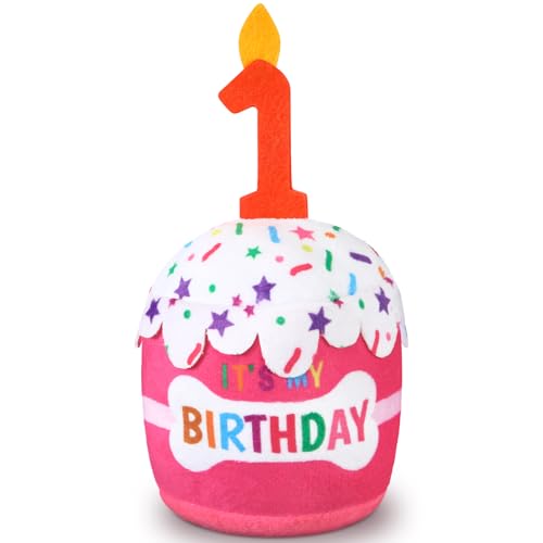 Dansydaisy Hundespielzeug zum 1. Geburtstag, Zubehör für Mädchen und Jungen, quietschendes Plüschspielzeug für Hunde, Geburtstagsparty, Dekoration, Gastgeschenk für große, mittelgroße und kleine Hunde Dansydaisy Hundespielzeug zum 1. Geburtstag, Zubehör für Mädchen und Jungen, quietschendes Plüschspielzeug für Hunde, Geburtstagsparty, Dekoration, Gastgeschenk für große, mittelgroße und kleine Hunde von Dansydaisy