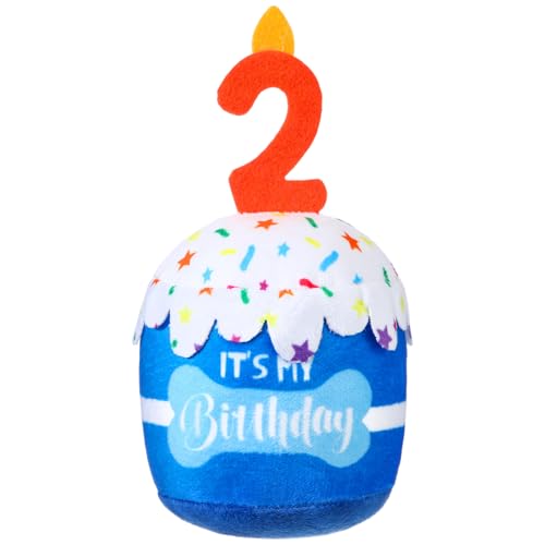 Dansydaisy Hundespielzeug zum 2. Geburtstag, Zubehör für Mädchen und Jungen, quietschendes Plüschspielzeug für Hunde, Geburtstagsparty, Dekoration, Gastgeschenk für große, mittelgroße und kleine Hunde Dansydaisy Hundespielzeug zum 2. Geburtstag, Zubehör für Mädchen und Jungen, quietschendes Plüschspielzeug für Hunde, Geburtstagsparty, Dekoration, Gastgeschenk für große, mittelgroße und kleine Hunde von Dansydaisy