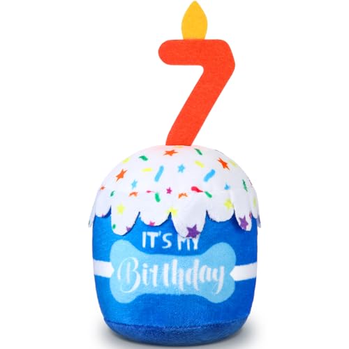 Dansydaisy Hundespielzeug zum 7. Geburtstag, Zubehör für Mädchen, Jungen, quietschendes Plüschspielzeug für Hunde, Geburtstagsparty, Dekoration, Gastgeschenk für große, mittelgroße und kleine Hunde Dansydaisy Hundespielzeug zum 7. Geburtstag, Zubehör für Mädchen, Jungen, quietschendes Plüschspielzeug für Hunde, Geburtstagsparty, Dekoration, Gastgeschenk für große, mittelgroße und kleine Hunde von Dansydaisy