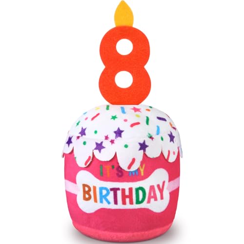Dansydaisy Hundespielzeug zum 8. Geburtstag, Zubehör für Mädchen und Jungen, quietschendes Plüschspielzeug für Hunde, Geburtstagsparty, Dekoration, Gastgeschenk für große, mittelgroße und kleine Hunde Dansydaisy Hundespielzeug zum 8. Geburtstag, Zubehör für Mädchen und Jungen, quietschendes Plüschspielzeug für Hunde, Geburtstagsparty, Dekoration, Gastgeschenk für große, mittelgroße und kleine Hunde von Dansydaisy