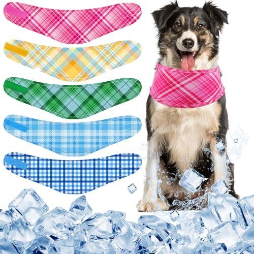 Dansydaisy Kühlhalstücher für Hunde, sofortige Kühlung, atmungsaktiv, Eisschal, Wärmeentlastung, grundlegende Halsbänder für kleine, mittelgroße und große Haustiere, Jagd, Training, Camping, Zubehör von Dansydaisy