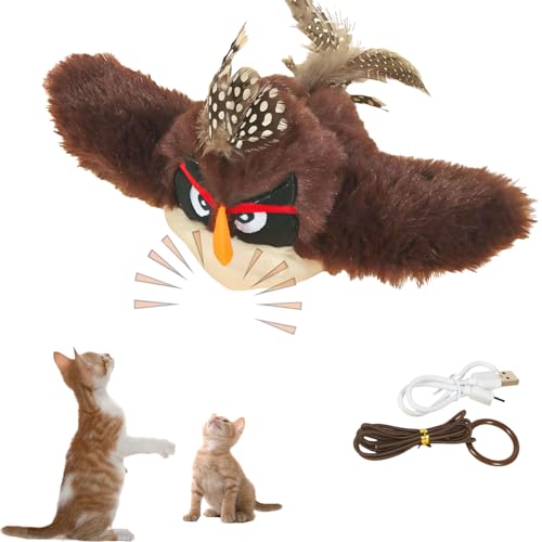 DaoWhisper Katzenspielzeug Vogel, Flapping Bird Cat Toy mit Flügeln Schlagen, Wiederaufladbar Interaktives Katzenspielzeug Selbstbeschäftigung, Elektrisches Vogelspielzeug für Katzen DaoWhisper Katzenspielzeug Vogel, Flapping Bird Cat Toy mit Flügeln Schlagen, Wiederaufladbar Interaktives Katzenspielzeug Selbstbeschäftigung, Elektrisches Vogelspielzeug für Katzen von DaoWhisper