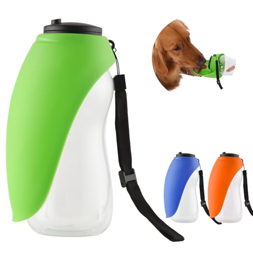 Große Hunde-Wasserflasche 24 Unzen Praktischer Hunde-Wasserspender Welpen-Reise-Wassernapf Tragbare Haustier-Wasserflasche | Auslaufsichere Flasche, perfekte Größe für alle Hunderassen von Darkgo