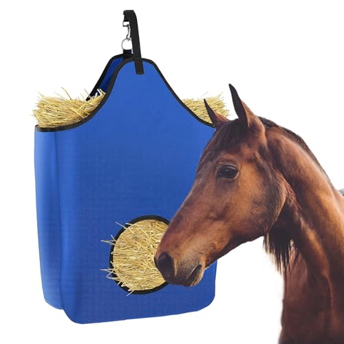 Darryy Heutasche für Pferde, 63.5 * 48 * 30CM Heuraufe Pferd Groß, 600D Heunetz für Pferde, Futtertasche Pferd, Futtersack Pferd, Oxford-Stoff von Darryy