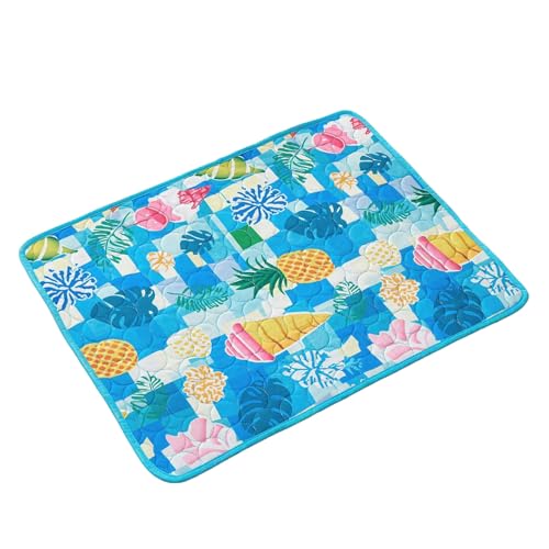 Dasbsug Faltbares Kühlbett mit Cartoon-Muster, tragbares, weiches Kissen, Wärmeableitungs-Pad für den Innenbereich, Reisen, kratzfeste Hunde-Kühlmatte Dasbsug Faltbares Kühlbett mit Cartoon-Muster, tragbares, weiches Kissen, Wärmeableitungs-Pad für den Innenbereich, Reisen, kratzfeste Hunde-Kühlmatte von Dasbsug