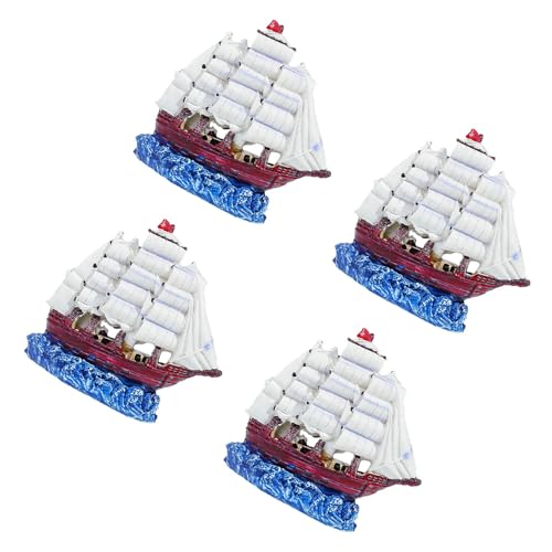 Dasbsug FishTank Garnelen-Zucht, künstliche Schiffs-Ornamente für Aquarien, Terrarien, Landschaftsbau, Unterschlupf, Dekoration, Harze, Schiffsmodell für Aquarium von Dasbsug