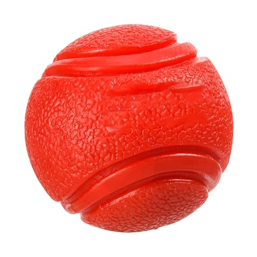 Dasbsug Kaufester Hundespielzeug-Ball für aggressive Kauer mit Zahnreinigungs-Textur und hohem Sprung-Design, Gummi-Kauball von Dasbsug