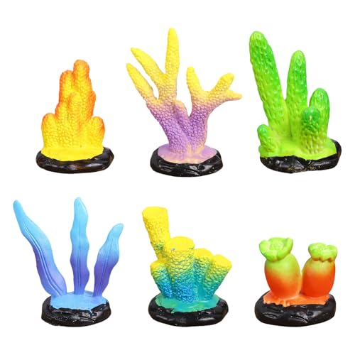 Kunstharz-Korallen-Dekorationen für Zuhause, Büro, Aquarien und kommerzielle Aquarien, Landschaft, Korallen, Büro, Aquarien, Dekoration, 6 Stück Kunstharz-Korallen-Dekorationen für Zuhause, Büro, Aquarien und kommerzielle Aquarien, Landschaft, Korallen, Büro, Aquarien, Dekoration, 6 Stück von Dasbsug