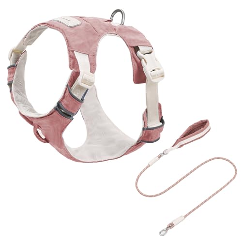 Reflektierendes, verstellbares Hundegeschirr und Set mit weicher Polsterung, atmungsaktive Weste für Spaziergänge im Freien, Laufen, Nylon-Hundeweste, Leinen-Set Reflektierendes, verstellbares Hundegeschirr und Set mit weicher Polsterung, atmungsaktive Weste für Spaziergänge im Freien, Laufen, Nylon-Hundeweste, Leinen-Set von Dasbsug