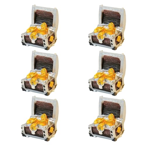 Schatztruhen mit Dschungel-Thema, Landschaftsdekoration für Aquarien, Modell-Schatztruhen, Miniaturfigur für Aquarien, Dekoration, Aquarien, Zubehör von Dasbsug