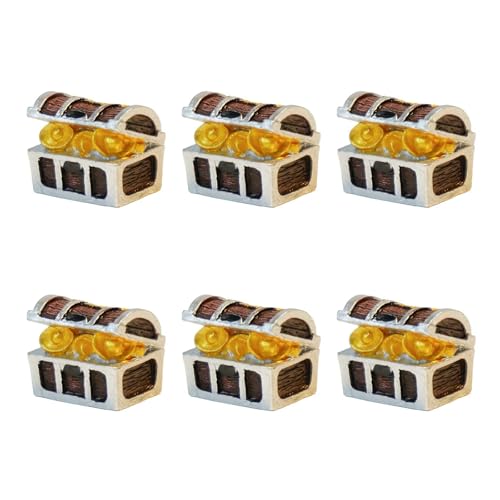 Schatztruhen mit Dschungel-Thema, Landschaftsdekoration für Aquarien, Modell-Schatztruhen, Miniaturfigur für Aquarien, Dekoration, Aquarien, Zubehör von Dasbsug