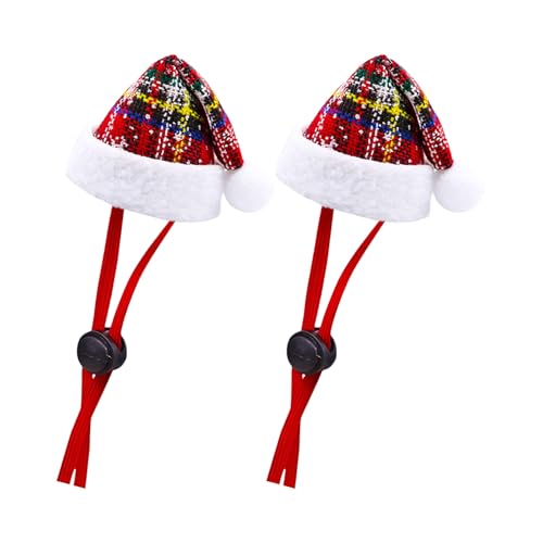 Weihnachtsmütze für Haustiere, mit Weihnachtsmannmütze, Kopfbedeckung für Hunde, Katzen, Festival, Requisiten, Cosplay-Zubehör, 2 Stück Weihnachtsmütze für Haustiere, mit Weihnachtsmannmütze, Kopfbedeckung für Hunde, Katzen, Festival, Requisiten, Cosplay-Zubehör, 2 Stück von Dasbsug