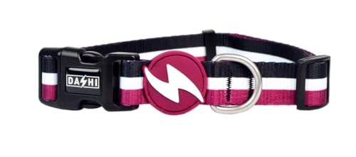 Dashi Stripes3 Purple & Black Dog Collar Dashi Stripes3 Purple & Black Dog Collar von Dashi