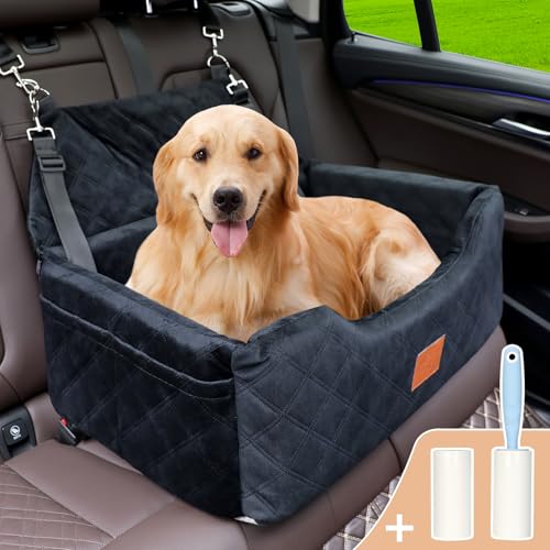 Dasiboolin Hundesitz für Autoreisen, Booster Autositz für große/mittelgroße Hunde unter 25 kg oder 2 kleine Haustiere, abnehmbares und waschbares Hundesitzbett mit Sicherheitsleinen und dickem Kissen Dasiboolin Hundesitz für Autoreisen, Booster Autositz für große/mittelgroße Hunde unter 25 kg oder 2 kleine Haustiere, abnehmbares und waschbares Hundesitzbett mit Sicherheitsleinen und dickem Kissen von Dasiboolin