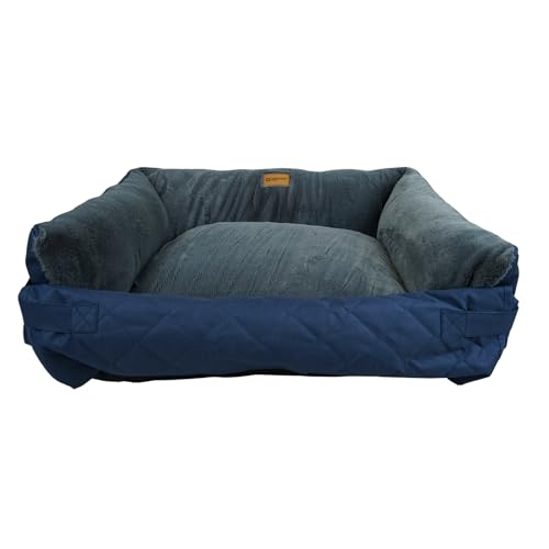 Dastium Pets – Blau-Graues Hundebett für Sofa – Hundekissen mit aufrollbarer Hundedecke – Hundedecke fürs Couch – rutschfeste Unterseite Dastium Pets – Blau-Graues Hundebett für Sofa – Hundekissen mit aufrollbarer Hundedecke – Hundedecke fürs Couch – rutschfeste Unterseite von Dastium