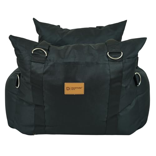Dastium Pets Schwarzes Hundebett Auto – Wasserdichter Autositz für Hunde – Hundetasche – Tragetasche für Hunde im Auto von Dastium