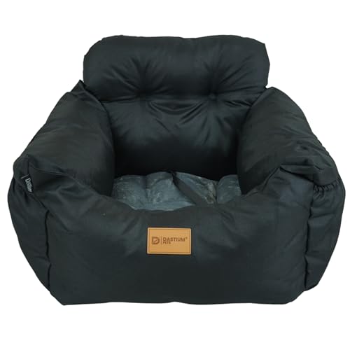 Dastium Pets Schwarzes Hundebett Auto – Wasserdichter Autositz für Hunde – Hundetasche – Tragetasche für Hunde im Auto von Dastium