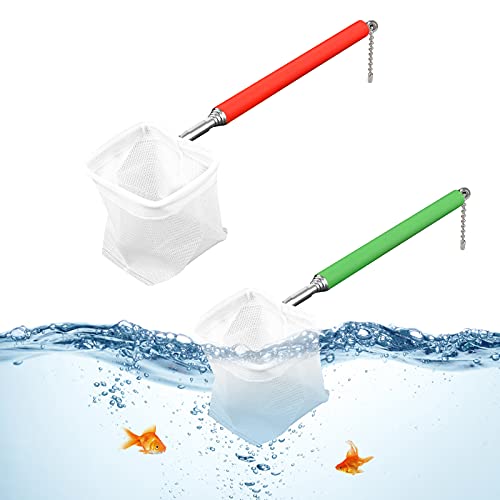 Dasyusuo Aquarium Fischnetz 2Pcs Garnelen Fangnetz Aquarium Angeln Fischer Netz Ausziehbar Fischnetz Garnelen Kescher für Aquarium Fische Garnelen von Dasyusuo