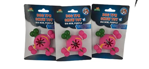 PetStar Bälle für Hunde, 3 Stück, Bälle für Haustiere, 3 interaktive Spielzeuge, Spielzeug für Hunde, Rosa von DataPrice