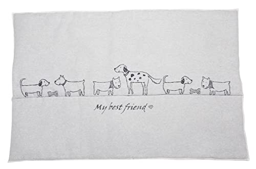 David Fussenegger Hundematte 'My Best Friend' 80 x 120 cm Filz - Grau von David Fussenegger