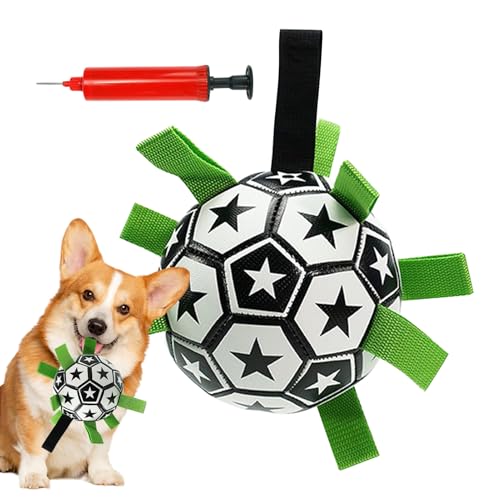 Davivian Fußball Hundespielzeug | Robuster Hundeball Mit Luftpumpe | Interaktives Kauspielzeug Fußball Für Wasser Outdoor Garten Davivian Fußball Hundespielzeug | Robuster Hundeball Mit Luftpumpe | Interaktives Kauspielzeug Fußball Für Wasser Outdoor Garten von Davivian