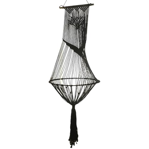 Davivian Kuscheltier Aufbewahrung Hängend Netz, 40x40x110 cm Katzenhängematte Makramee Fransenhängematte Handgewebtes Katzennest, Boho Makramee Stofftier Netz Zum Aufhängen von Davivian
