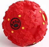 DawnDream Hundespielzeug UnzerstöRbar Big Hundespielzeug Sound Quietschender Ball Hund Spielzeug Sommerkühlung Haustier Spielzeug Zubehör Hundespielzeug (Color : Red, Size : 10CM) von DawnDream