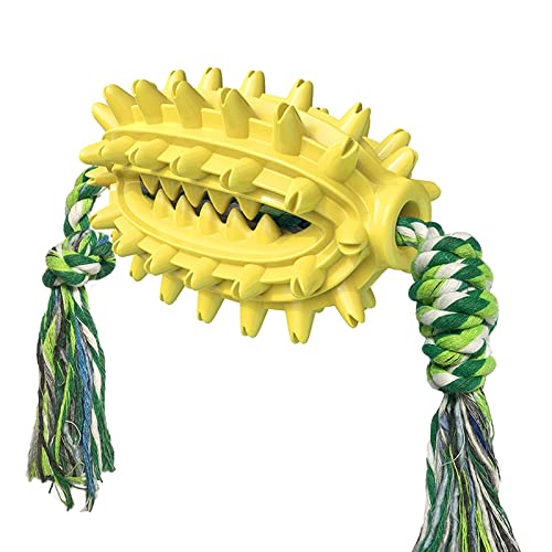 DawnDream Hundespielzeug UnzerstöRbar Heiße Modelle Kaktus Hundespielzeug mit Seilbissbeständigkeit Zahnbürste Pet Supplies Hundespielzeug (Color : Yellow) von DawnDream