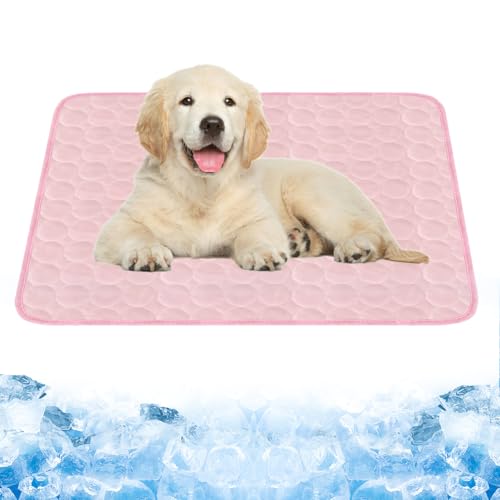 Dawumin Haustier Kühlmatte, Waschbares Hundematte, (Rosa, L) von Dawumin