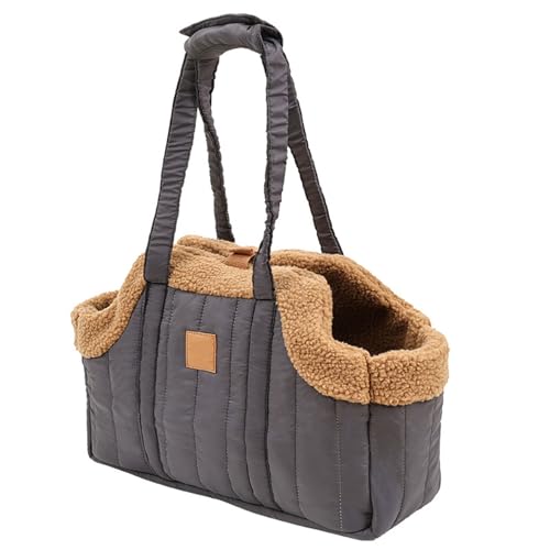 Dawutocap Haustierhandtasche Katzentragetasche, weich, große Kapazität, mit Riemen, atmungsaktiv, Haustier-Tragetasche, Sightseeing von Dawutocap