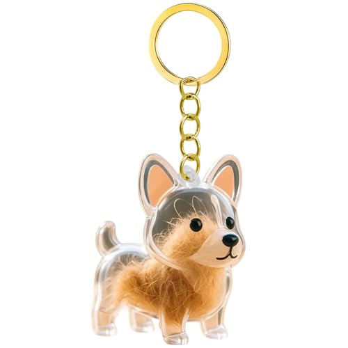 Haustierfell-Sammler, Schlüsselanhänger in Hundeform, Haaraufbewahrung, Erinnerungsbox, Schlüsselanhänger für Hunde, Katzen, Besitzer, Tierhaarsammler, Hund, Katzen, Liebhaber von Dawutocap