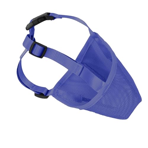 Maulkorb Für Hunde, Fressschutz Hund, Atmungsaktiver Maulkorb Aus Mesh, Angenehm Zu Tragen, Beißen Und Kauen Verhindern, Geeignet Für Hunde Aller Größen (Blau, M) von Dawwoti