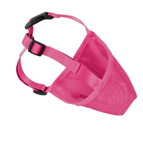 Maulkorb Für Hunde, Fressschutz Hund, Atmungsaktiver Maulkorb Aus Mesh, Angenehm Zu Tragen, Beißen Und Kauen Verhindern, Geeignet Für Hunde Aller Größen (Rosenrot, XS) von Dawwoti