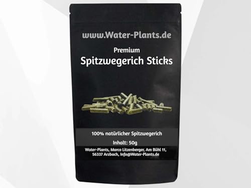 Premium Spitzwegerich Sticks – Naturfutter für Garnelen, Krebse, Schnecken & Krabben – 100% Spitzwegerich – Ohne Zusätze – Unterstützt Verdauung & Gesundheit von Daxton-Plant