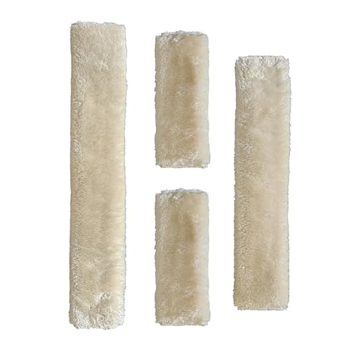 DayoVortex Weiche Fleece-Halfterabdeckungen für Pferde – verhindert, dass das Halfter auf dem Gesicht des Pferdes reibt, ideal für Pferdehalfterabdeckungen (Deluxe, Cremefarben) von DayoVortex