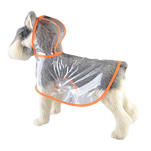 Daytwork Hunde Regenmantel Wasserdicht Jacke - Welpe Klar Durchsichtig Regenhülle Kapuzenpullover für Kleinen Hund Laufend im Freien Ultraleicht von Daytwork