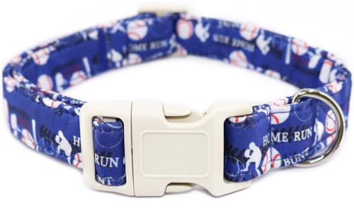 Baseball-Hundehalsband für kleine Hunde, niedliches Sommer-Halsband, verstellbar, Baseball-Druck, Haustierhalsband, Welpenhalsband mit Schnellverschluss-Schnalle für Mädchen, Jungen, mittelgroße und Baseball-Hundehalsband für kleine Hunde, niedliches Sommer-Halsband, verstellbar, Baseball-Druck, Haustierhalsband, Welpenhalsband mit Schnellverschluss-Schnalle für Mädchen, Jungen, mittelgroße und von Dayume