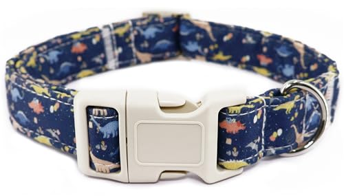 Dinosaurier-Hundehalsband für mittelgroße Hunde, verstellbar, niedlicher Sommerdruck, Haustierhalsband, Welpenhalsband mit Schnellverschluss-Schnalle für Jungen, männliche Hunde, blauer Dinosaurier-M Dinosaurier-Hundehalsband für mittelgroße Hunde, verstellbar, niedlicher Sommerdruck, Haustierhalsband, Welpenhalsband mit Schnellverschluss-Schnalle für Jungen, männliche Hunde, blauer Dinosaurier-M von Dayume