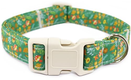 Hundehalsband für Herbst und Herbst, grüner Pilz, Haustierhalsband mit Schnellverschluss-Schnalle, bequem, verstellbar, Welpenhalsband für weibliche Mädchen, Jungen, kleine, mittelgroße und große Hundehalsband für Herbst und Herbst, grüner Pilz, Haustierhalsband mit Schnellverschluss-Schnalle, bequem, verstellbar, Welpenhalsband für weibliche Mädchen, Jungen, kleine, mittelgroße und große von Dayume