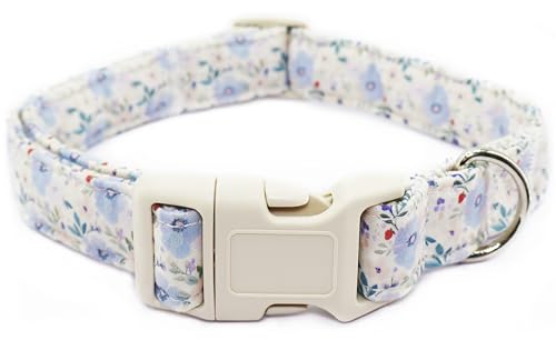 Hundehalsband mit Blumenmuster, verstellbar für kleine Hunde – niedliches Frühling-Sommer-Hundehalsband für Hündinnen, blühendes Blumenmuster, Baumwollhalsband mit Schnellverschluss-Schnalle Hundehalsband mit Blumenmuster, verstellbar für kleine Hunde – niedliches Frühling-Sommer-Hundehalsband für Hündinnen, blühendes Blumenmuster, Baumwollhalsband mit Schnellverschluss-Schnalle von Dayume