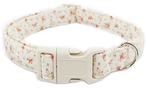 Hundehalsband mit Blumenmuster, verstellbar für mittelgroße Hunde – niedliches Frühling-Sommer-Hundehalsband für Hündinnen, blühendes Blumenmuster, Baumwollhalsband mit Schnellverschluss-Schnalle Hundehalsband mit Blumenmuster, verstellbar für mittelgroße Hunde – niedliches Frühling-Sommer-Hundehalsband für Hündinnen, blühendes Blumenmuster, Baumwollhalsband mit Schnellverschluss-Schnalle von Dayume