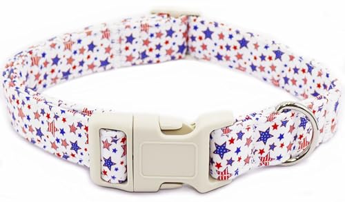 Hundehalsband zum 4. Juli, patriotisch, verstellbar, amerikanisches Sternhalsband mit stilvollem USA-Design und weicher Haptik, rot-weiß-blauer Stern, Hundezubehör für kleine, mittelgroße und große Hundehalsband zum 4. Juli, patriotisch, verstellbar, amerikanisches Sternhalsband mit stilvollem USA-Design und weicher Haptik, rot-weiß-blauer Stern, Hundezubehör für kleine, mittelgroße und große von Dayume