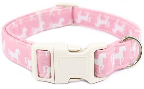 Sommer-Hundehalsband, rosa, Pferdehalsband, langlebig, weiche Baumwolle, Haustier-Halsbänder mit Schnellverschluss-Schnalle, verstellbare Halsbänder für weibliche kleine, mittelgroße und große Hunde Sommer-Hundehalsband, rosa, Pferdehalsband, langlebig, weiche Baumwolle, Haustier-Halsbänder mit Schnellverschluss-Schnalle, verstellbare Halsbänder für weibliche kleine, mittelgroße und große Hunde von Dayume