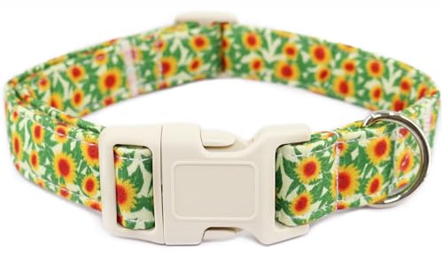 Sonnenblumen-Hundehalsband für große Hunde, gelbe Blume, Haustierhalsband mit Schnellverschluss-Schnalle, verstellbares Welpenhalsband für Mädchen, Jungen, kleine, mittelgroße Hunde, L Sonnenblumen-Hundehalsband für große Hunde, gelbe Blume, Haustierhalsband mit Schnellverschluss-Schnalle, verstellbares Welpenhalsband für Mädchen, Jungen, kleine, mittelgroße Hunde, L von Dayume