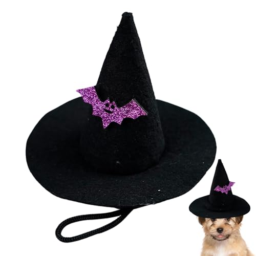 Dayysiuy Hundehut - Hexenhut Für Hunde - Verstellbares Kostümzubehör Für Cosplay Fest Feier Theater Bühnenauftritt Familienfeier von Dayysiuy