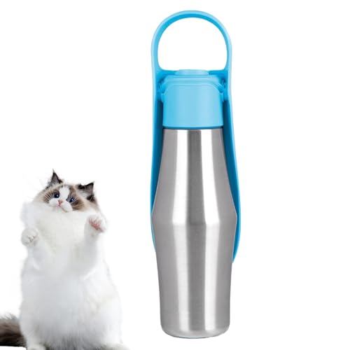 Dayysiuy Hundewanderung Trinkflasche, Wasserspender Für Welpen Mit Napf, 750ml Edelstahl Robuster Tragbarer Behälter Mit Napf Für Wanderungen Camping Reisen Katzen Dayysiuy Hundewanderung Trinkflasche, Wasserspender Für Welpen Mit Napf, 750ml Edelstahl Robuster Tragbarer Behälter Mit Napf Für Wanderungen Camping Reisen Katzen von Dayysiuy