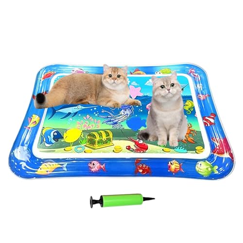 Dayysiuy Katzen Trinkmatte,Aufblasbares Haustier Wasserbett 66x47 cm | wasserdichte Unterlage Aktivierend Kühlendes Spielzeug Für Innen Außen Kitten Reise Dayysiuy Katzen Trinkmatte,Aufblasbares Haustier Wasserbett 66x47 cm | wasserdichte Unterlage Aktivierend Kühlendes Spielzeug Für Innen Außen Kitten Reise von Dayysiuy