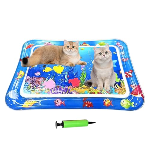 Dayysiuy Katzen Trinkmatte | Aufblasbares Haustier Wasserbett 66x47 cm - rutschfeste Kratzbrett wasserdichte Kühlmatte Für Innen Außen Welpen Dayysiuy Katzen Trinkmatte | Aufblasbares Haustier Wasserbett 66x47 cm - rutschfeste Kratzbrett wasserdichte Kühlmatte Für Innen Außen Welpen von Dayysiuy